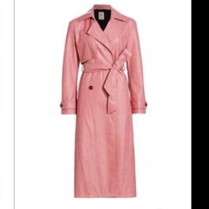 Morrison embossed faux leather trench coat